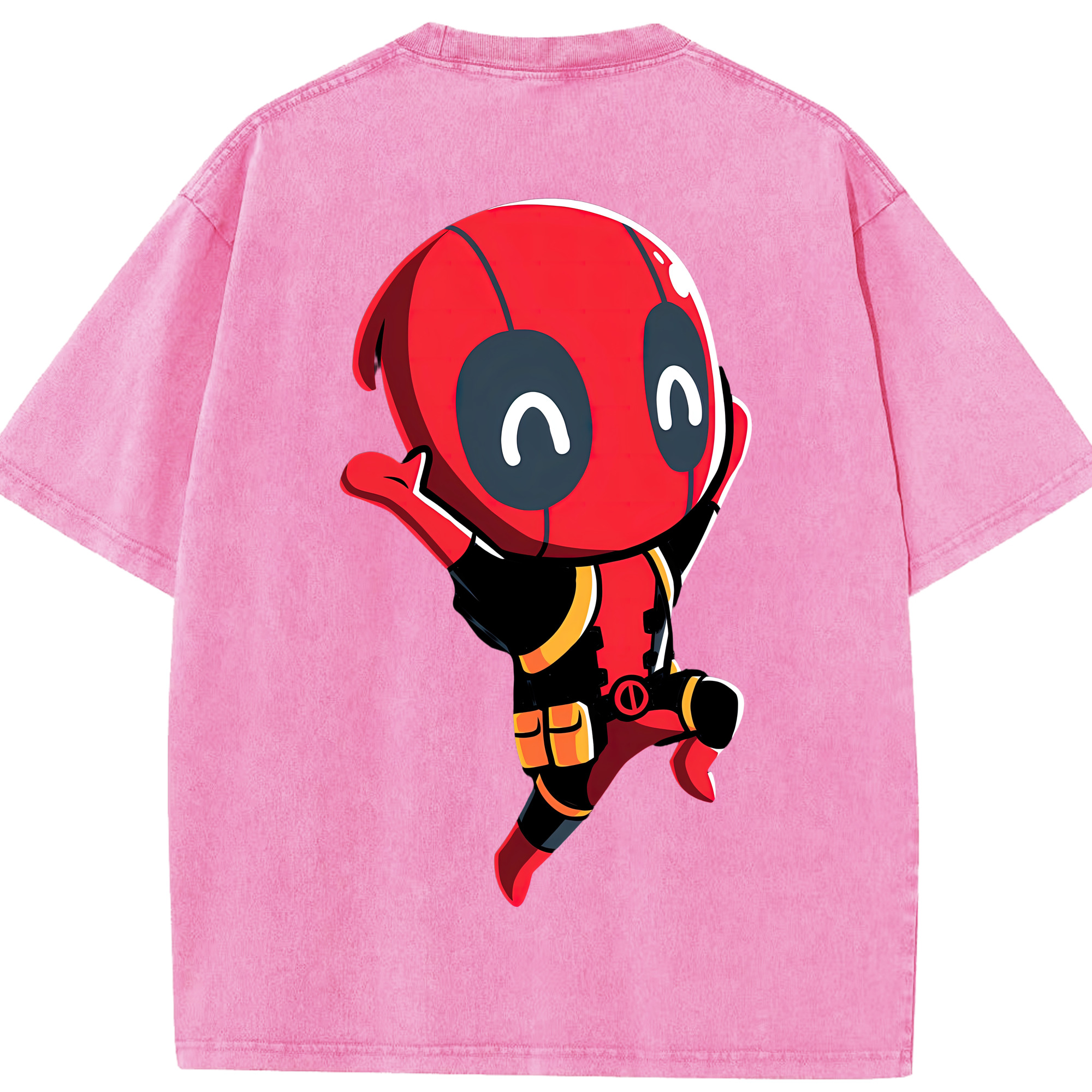 （画像用） Deadpool デッドプール 綿100% ヴィンテージ風 半袖Tシャツ（背面プリント）